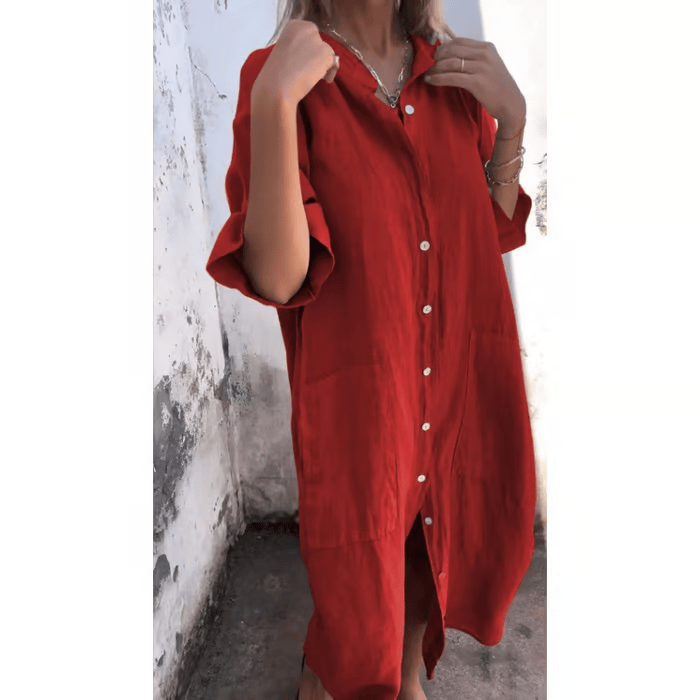 Levoire | Robe Florale Vintage Élégante Rot