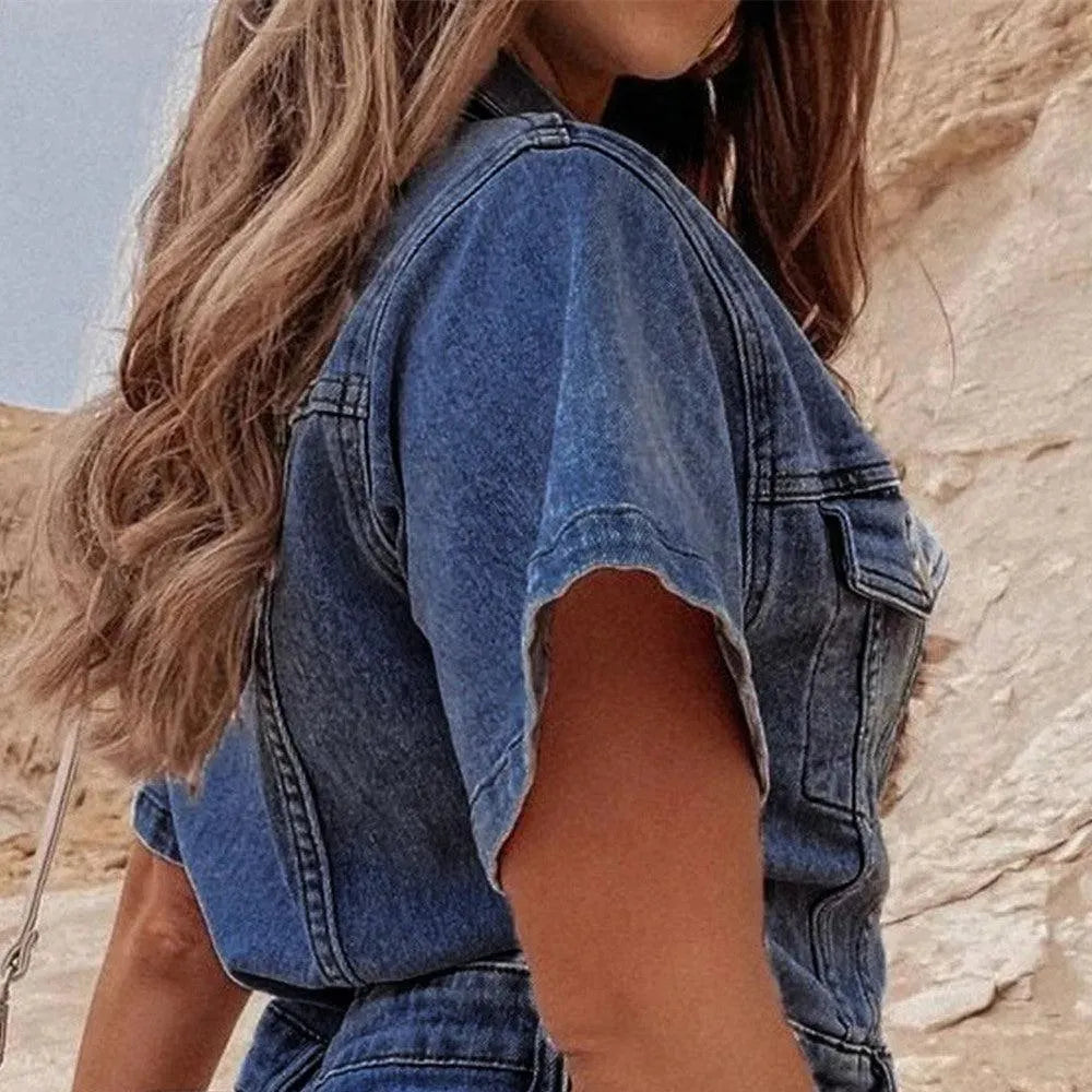 Levoire | Salopette en denim retro élégante pour femmes