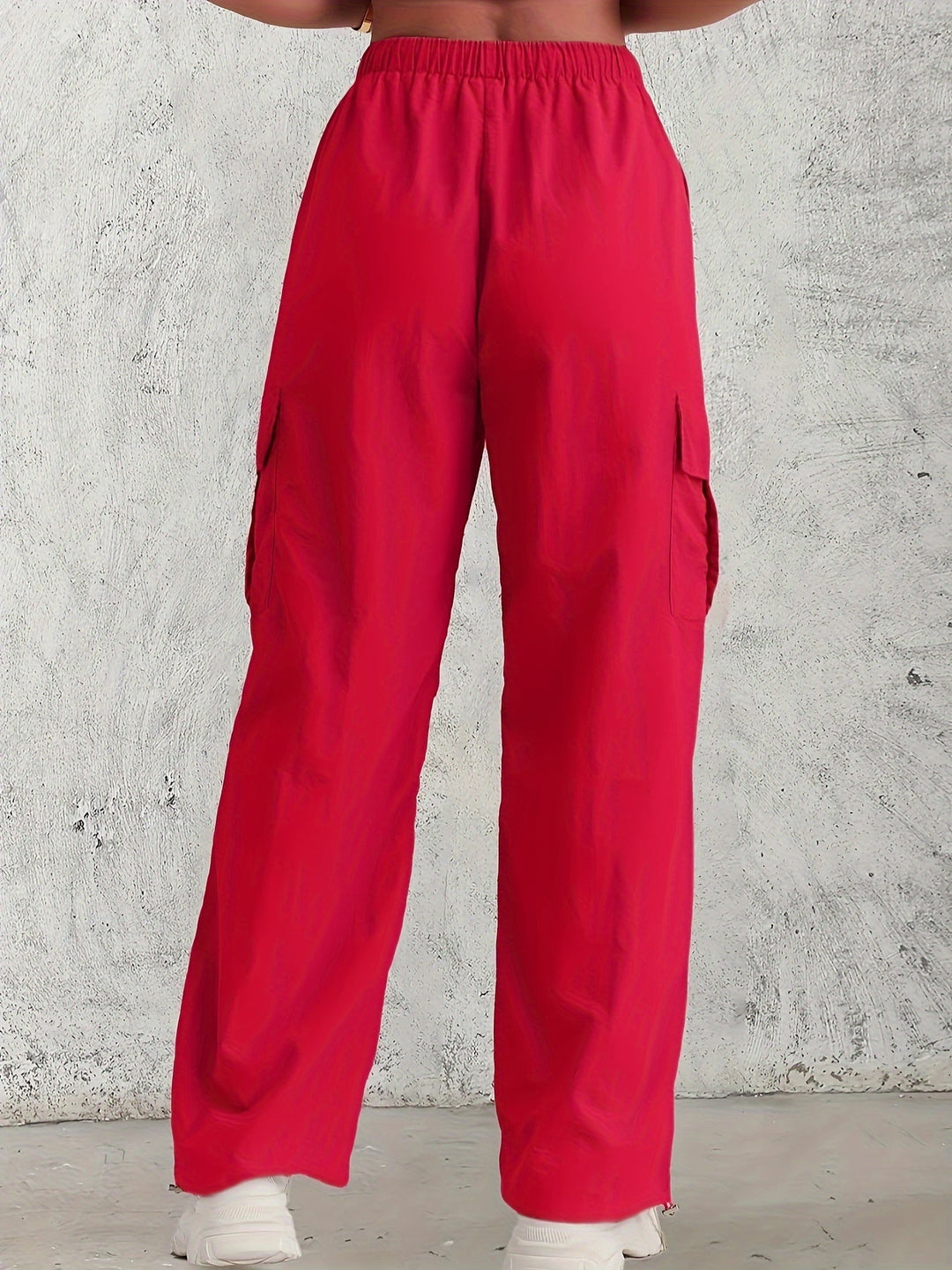 Levoire | Pantalons Cargo Taille Haute D'Une Couleur
