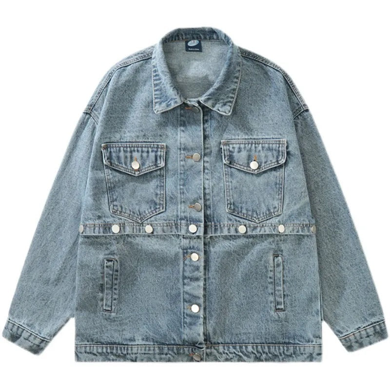 Levoire | Veste En Denim À Manches Longues Et À Capuche Amovible Avec Poches