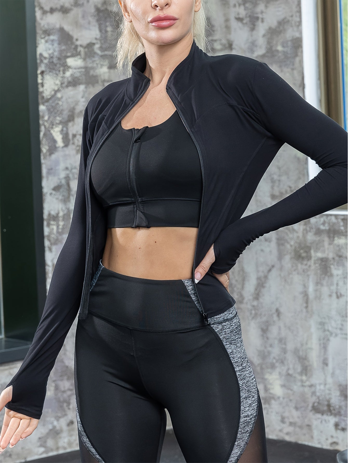 Levoire | T-Shirt À Col Rond Manches Longues En Coton Avec Fermeture Éclair