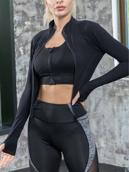 Levoire | T-Shirt À Col Rond Manches Longues En Coton Avec Fermeture Éclair