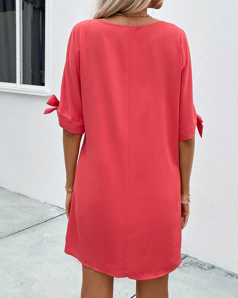 Levoire | Robe Unie Avec Col Rond