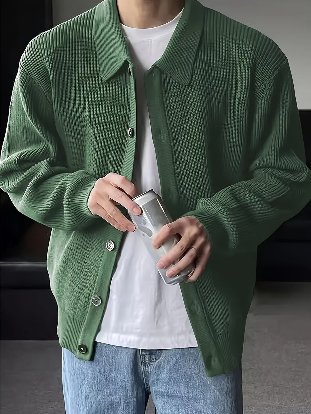 Levoire | Veste En Tricot Pour Homme Avec Détails Boutonnés