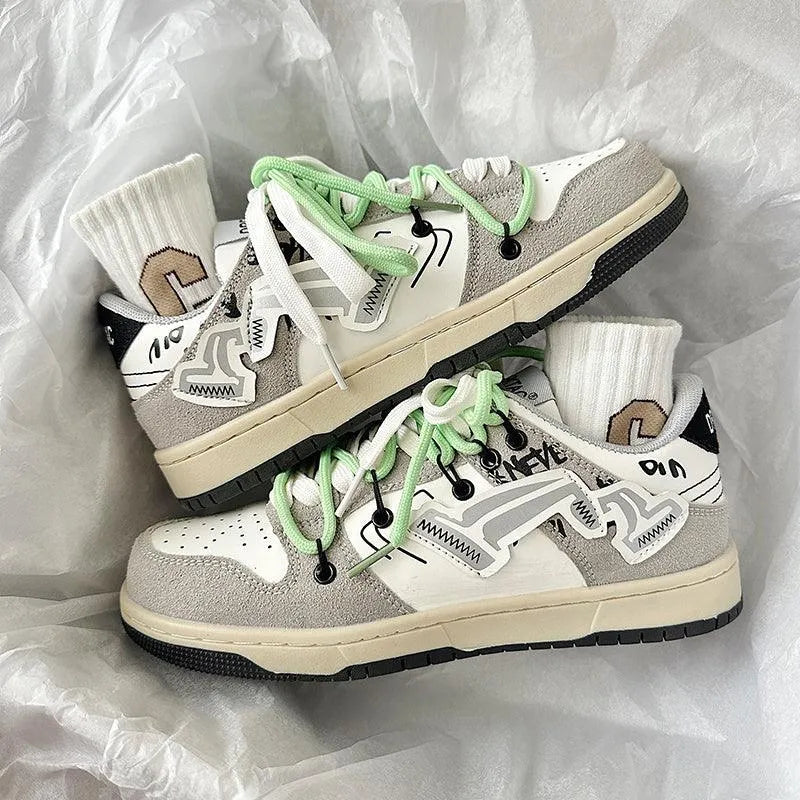Levoire | Baskets multicolores avec des détails uniques Gris