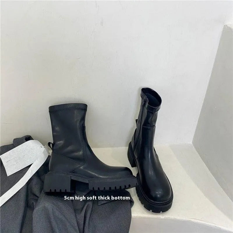 Levoire | Bottes pour femmes à semelle épaisse et talon