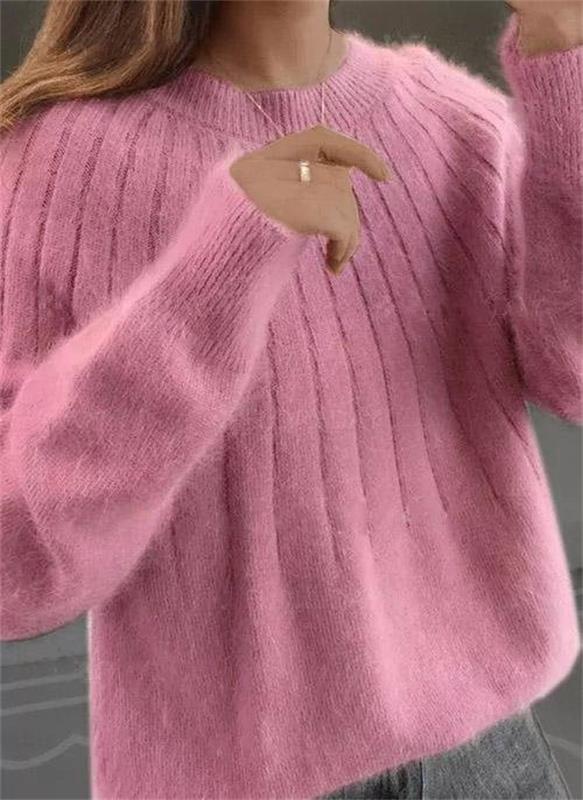 Levoire | Pull En Maille Avec Sensation Cachemire Rosa