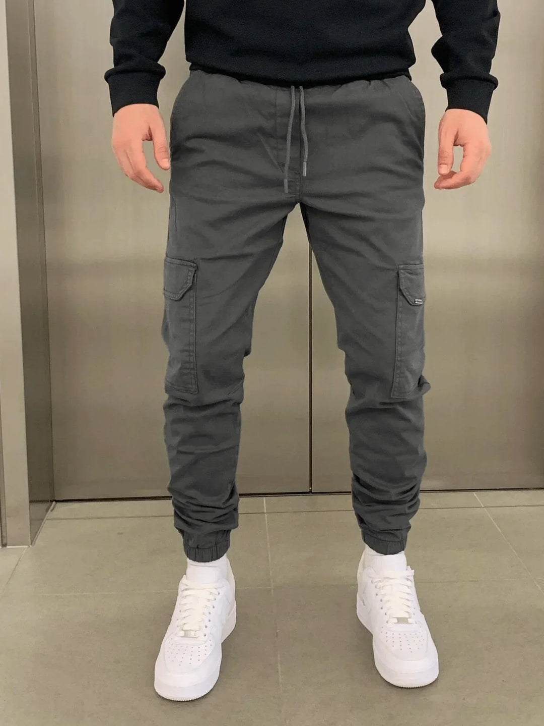 Levoire | Pantalons cargo fonctionnels et extensibles Gris foncé
