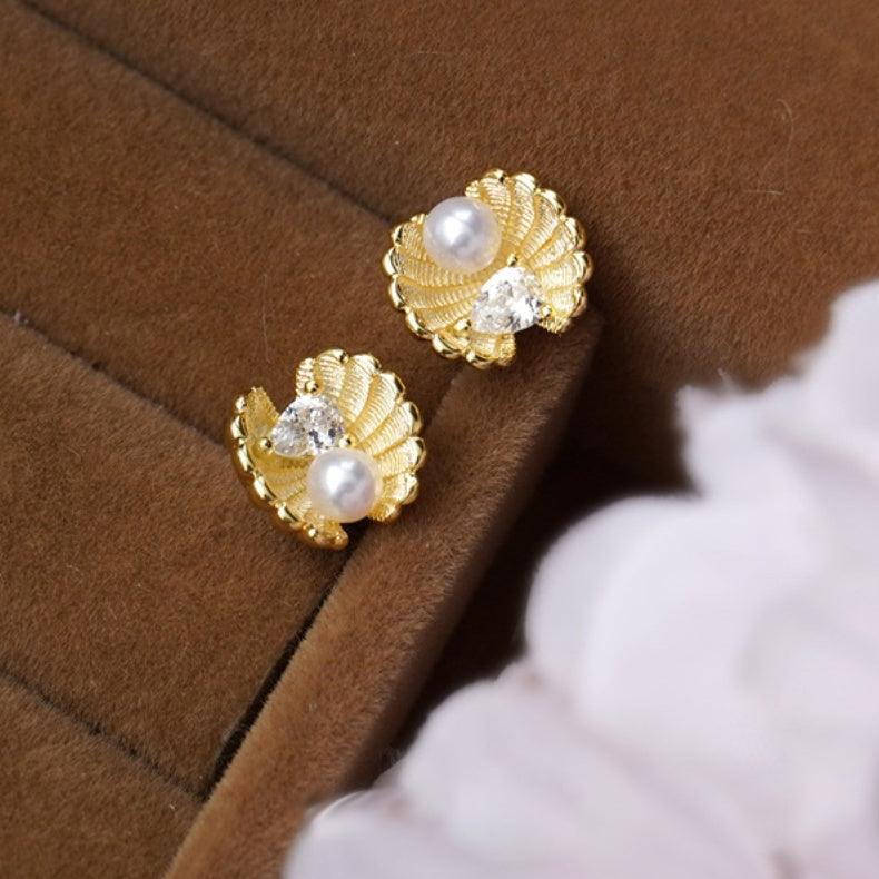 Levoire | Boucles D'Oreilles Courbées Perles Françaises