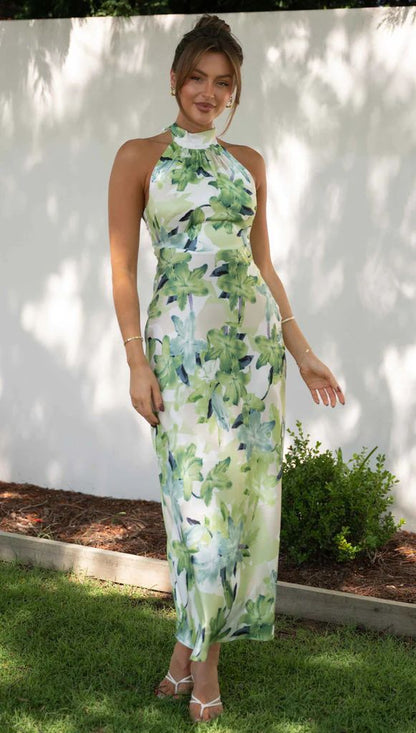 Levoire | Robe élégante à col haut imprimé