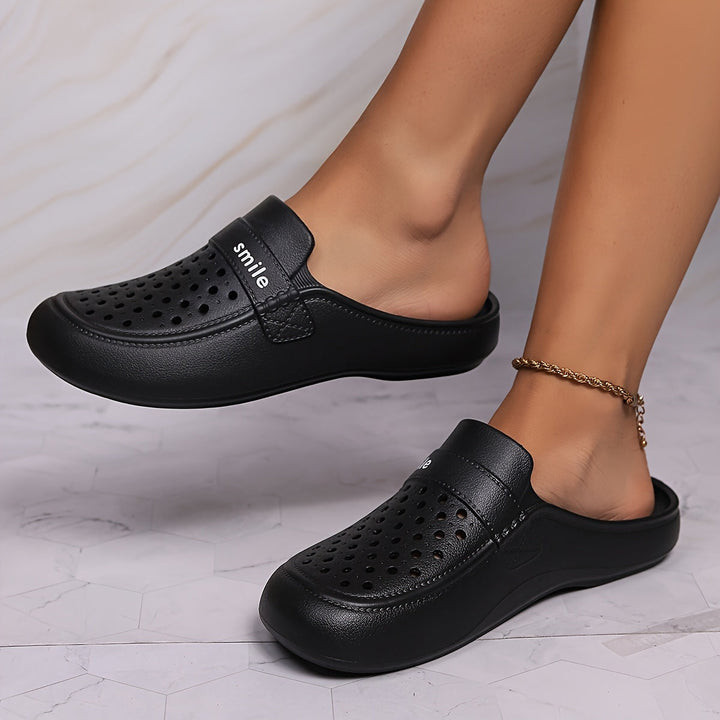 Levoire | Imprimé De Lettre Eva Chaussures En Bois Avec Semelle Souple Noir