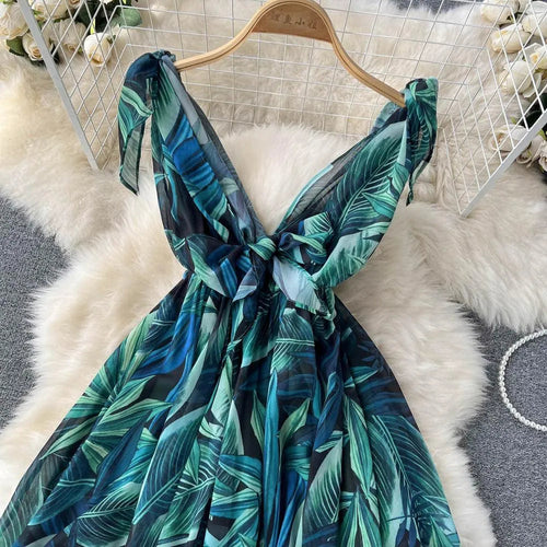Levoire | Robe en chiffon avec imprimé