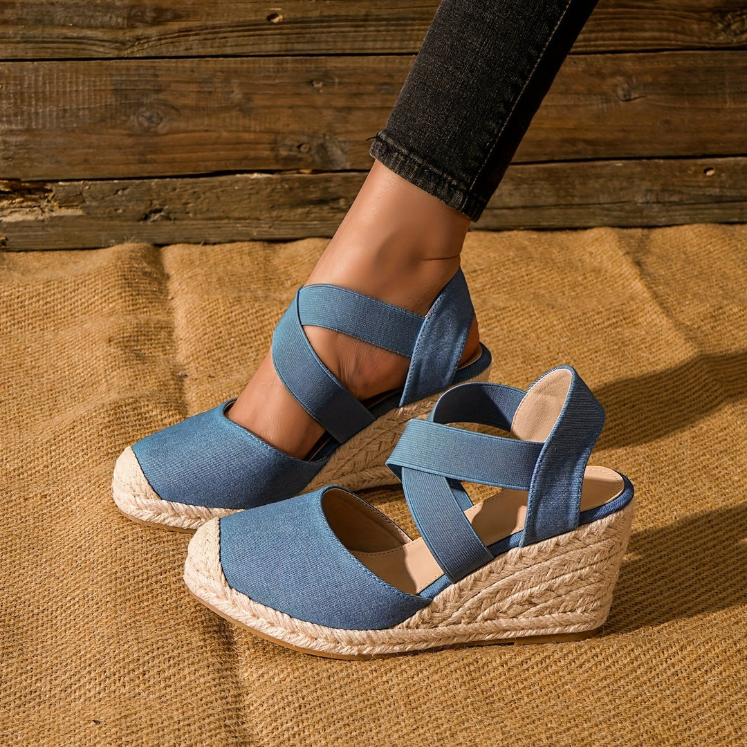 Levoire | Espadrilles Femmes À Semelle Compensée Roi bleu