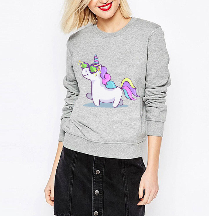 Sweat femme avec design licorne et coupe ample Levoire
