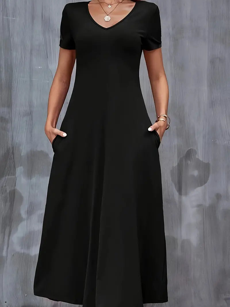 Levoire | Robe À Manches Courtes Avec Décolleté En V