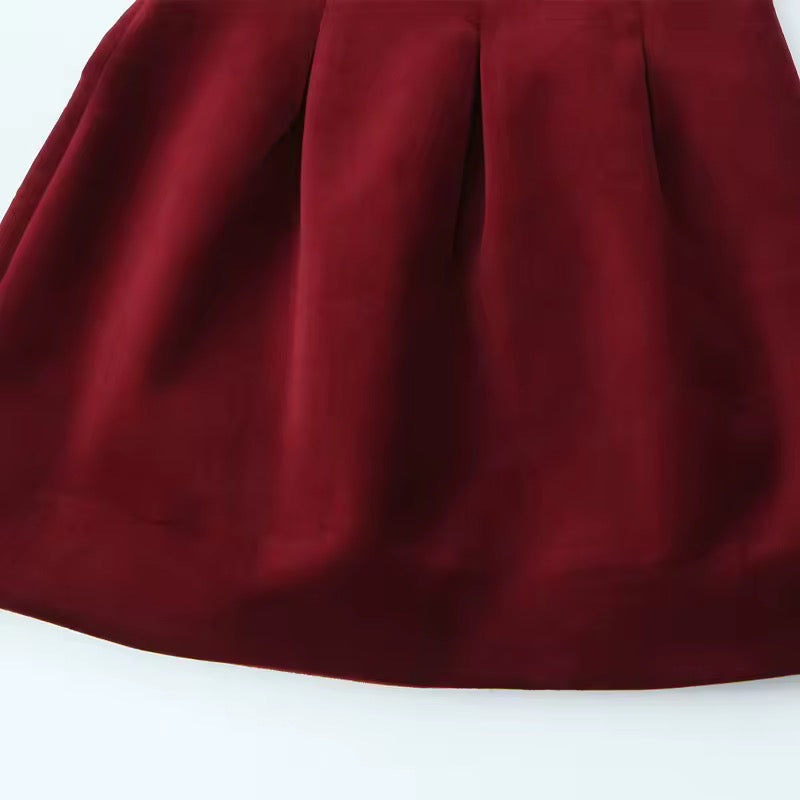 Levoire | Robe En Satin Élégante Avec Des Bretelles Spaghetti Bordeaux