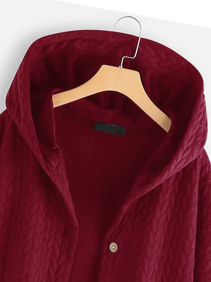 Levoire | Veste À Capuche À Manches Longues Chaude Avec Bouton