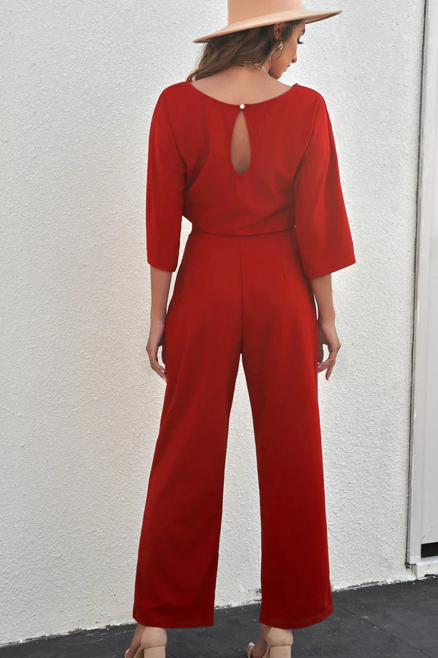 Levoire | Combinaison En Lin Pour Femmes Jambes Larges & Ceinture