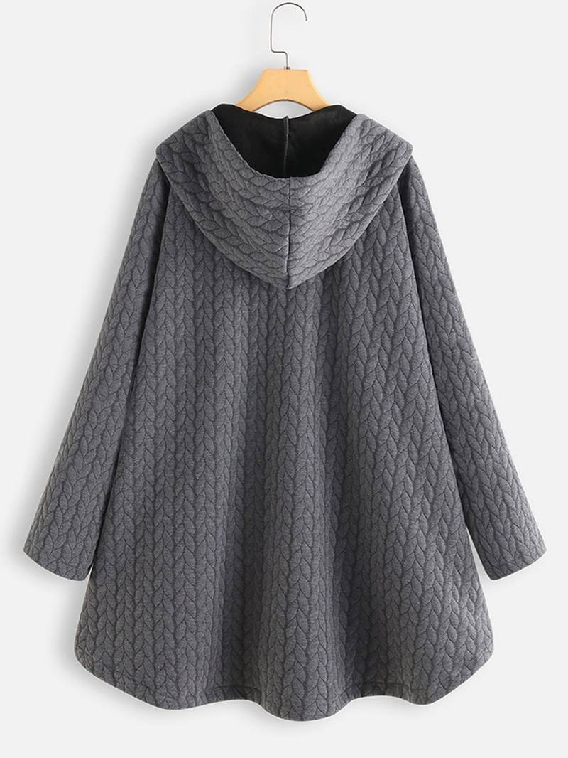 Levoire | Veste À Capuche À Manches Longues Chaude Avec Bouton