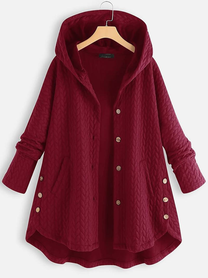 Levoire | Veste À Capuche À Manches Longues Chaude Avec Bouton Rot