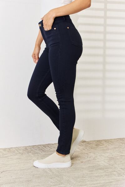 Levoire | Jeans Skinny Noirs Teintés Avec Contrôle Du Ventre