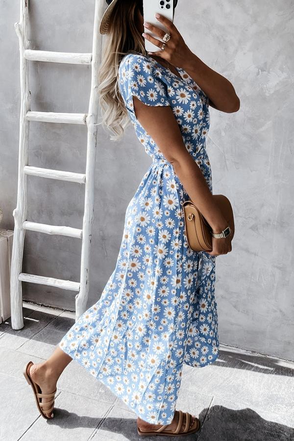 Levoire | Robe midi fleurie à marguerites adorée par vous