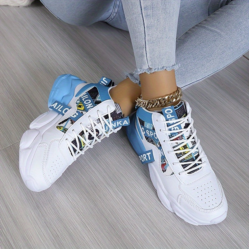 Levoire | Baskets de loisirs colorblock pour femmes Bleu