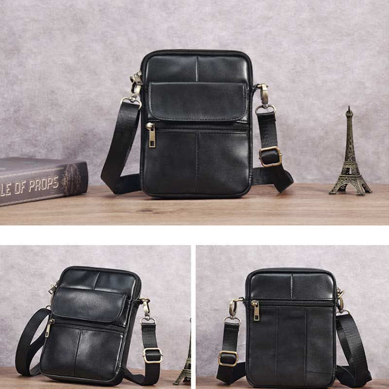 Levoire | Petit Sac À Bandoulière En Cuir Véritable Pour Hommes