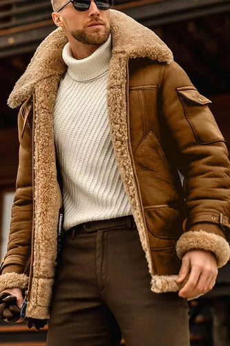 Levoire | Veste En Cuir Volante Camel Élégante Pour Hommes Luxe Et Confort