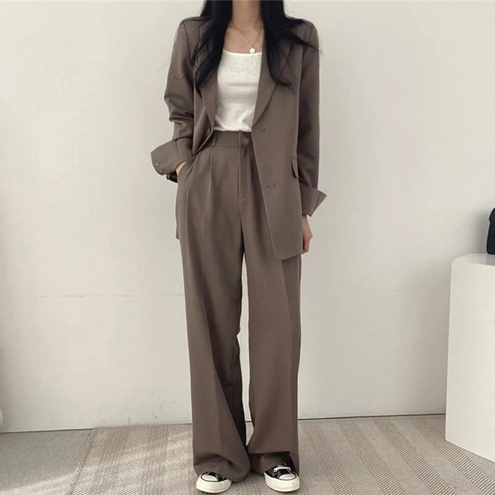 Levoire | Veste Bleue Avec Ensemble De Pantalon
