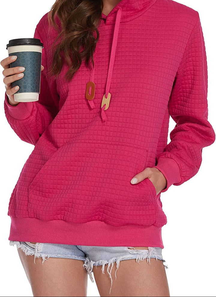 Levoire | Sweat À Capuche À Manches Longues Rosa Rouge (carré)