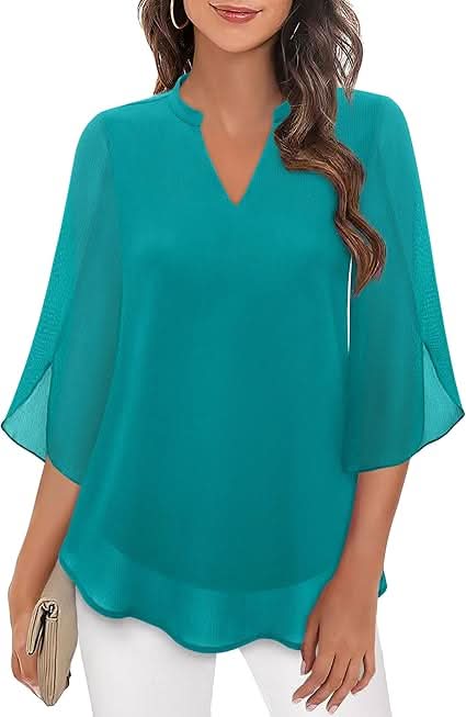 Levoire | Blouse De Superposition Chic Avec Coupe Flatteuse Turquoise