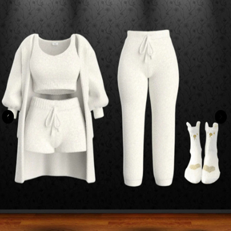 Levoire | Ensemble Confort Lux Gilet, Soutien-Gorge, Shorts, Pantalons Et Chaussettes
