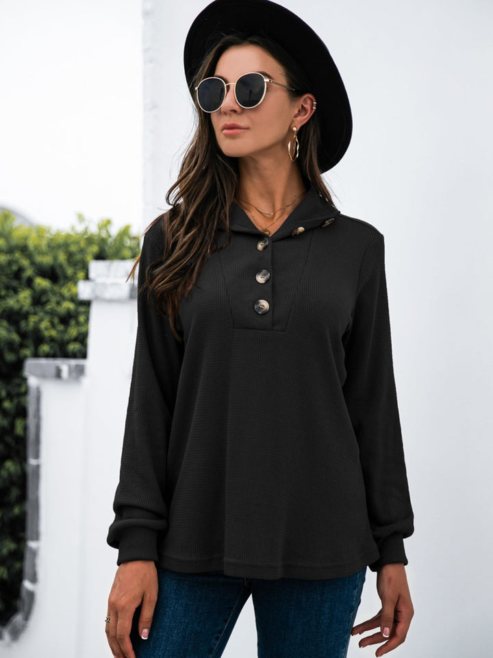 Levoire | Demi-bouton T-shirt à manches longues Must