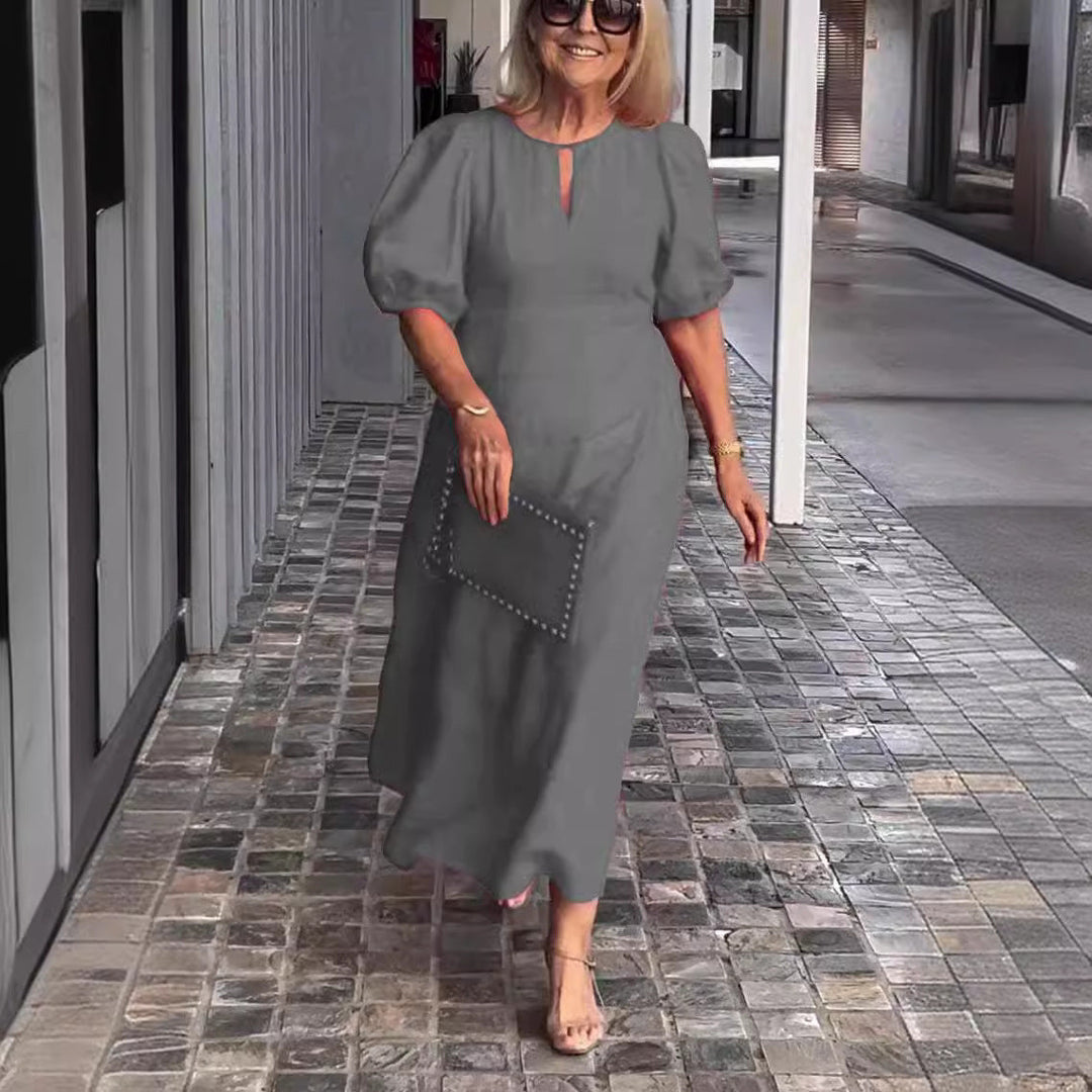 Levoire | Robe Bohème Longue Et Fluide Argent Gris
