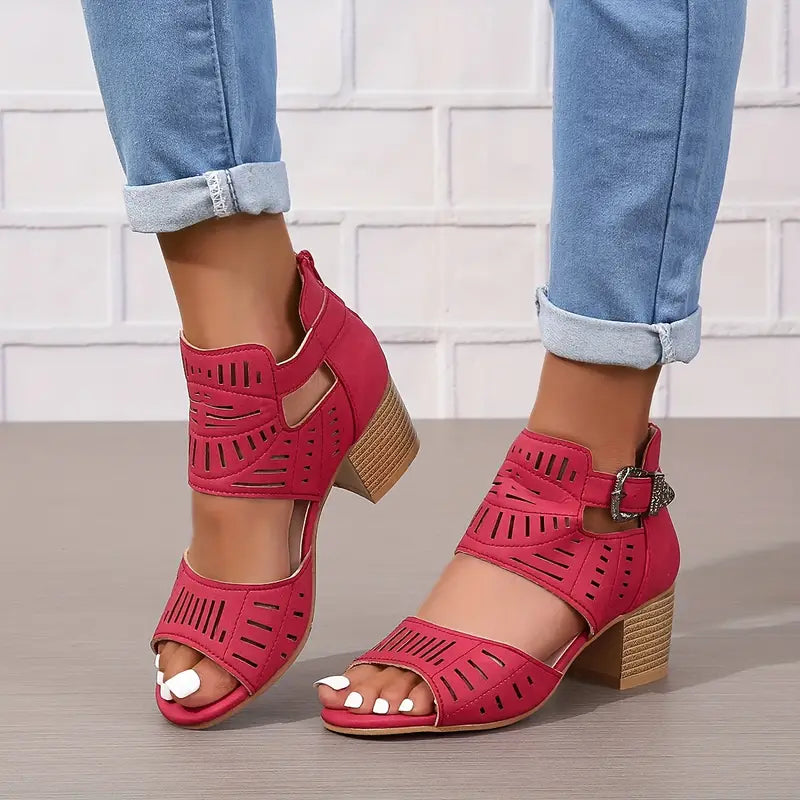 Levoire | Sandales Pour Femmes Avec Des Talons Épais Style Rot