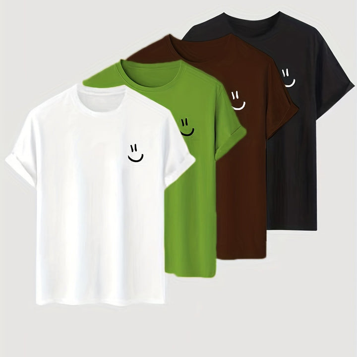 Levoire | Taille 4 T-Shirts Avec Impression Visages Rieurs