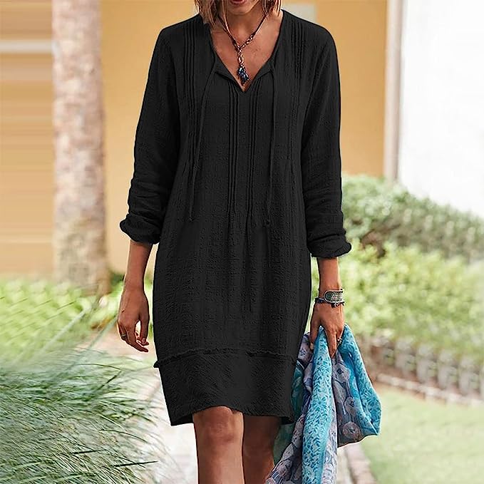 Levoire | Élégante & Confortable Robe d'Été Noir