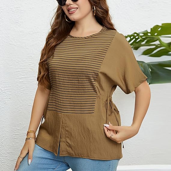 Levoire | T-Shirt Rayé Avec Ajustement Latéral