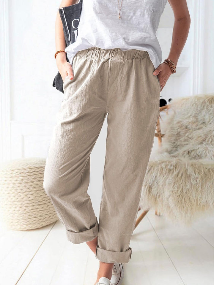 Levoire | Style Sans Effort Pantalons Beige