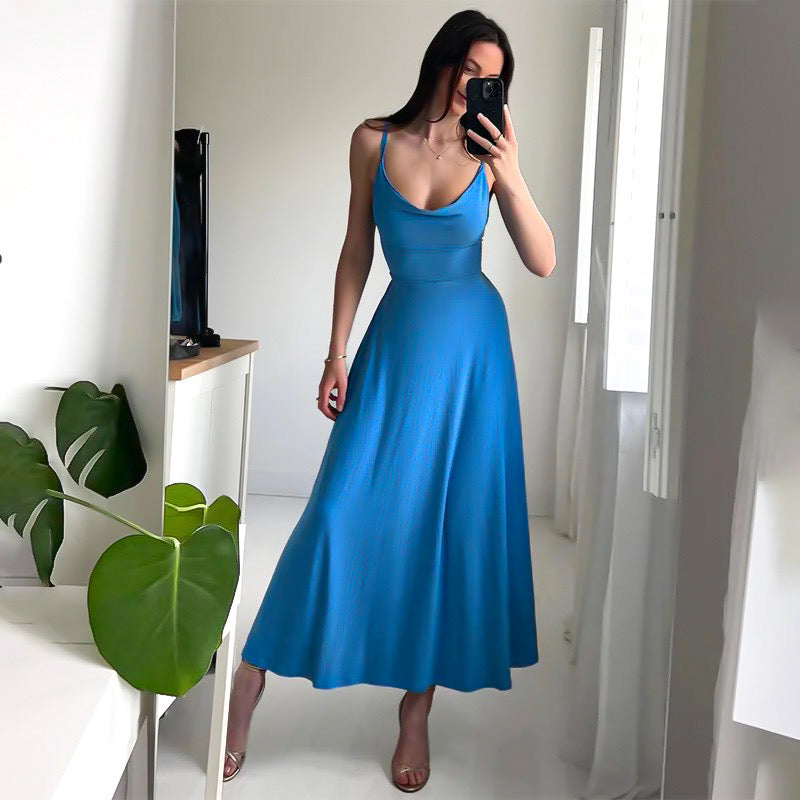 Levoire | Robe Maxi Stylée Et Durable Bleu