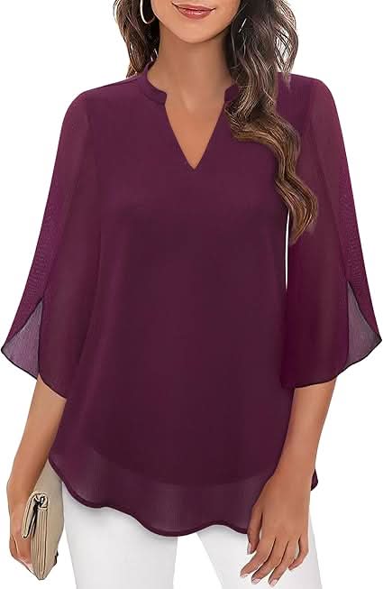 Levoire | Blouse De Superposition Chic Avec Coupe Flatteuse Rouge bourgogne