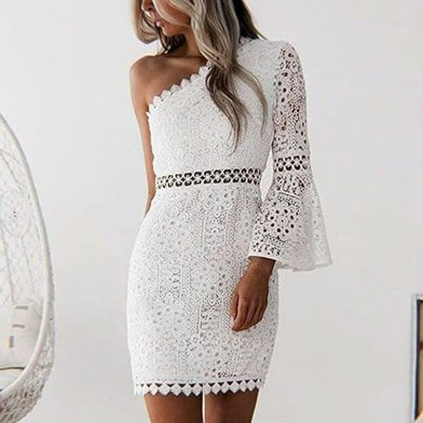 Levoire | Femme Robe courte bohème - Blanc