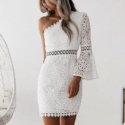 Levoire | Femme Robe courte bohème - Blanc