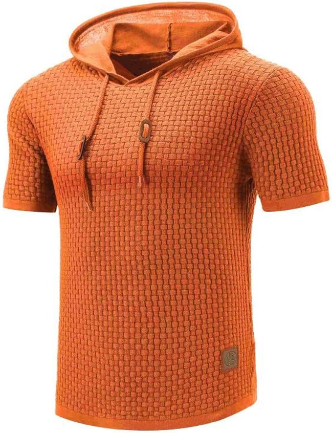 Levoire | Sweat À Capuche Confortable Et Chaud Avec Des Manches Courtes Orange