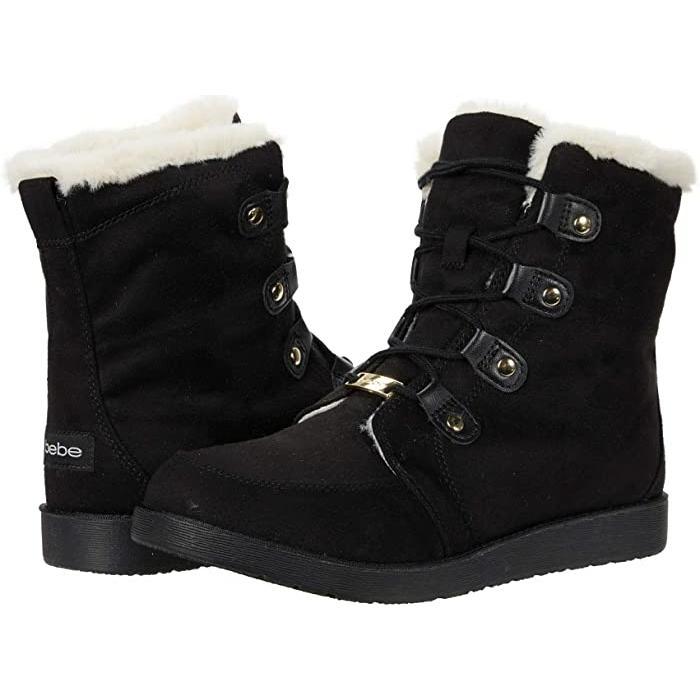 Levoire | Bottes Noires Babe En Faux Cuir Confortables Et Douillettes 8.5 Noir