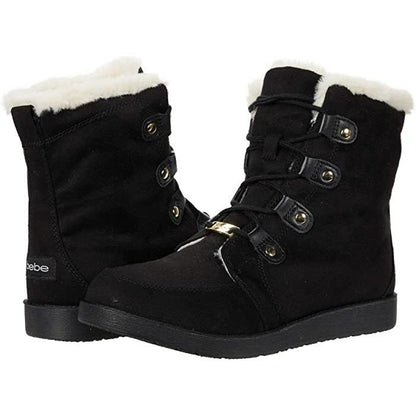 Levoire | Bottes Noires Babe En Faux Cuir Confortables Et Douillettes 8.5 Noir