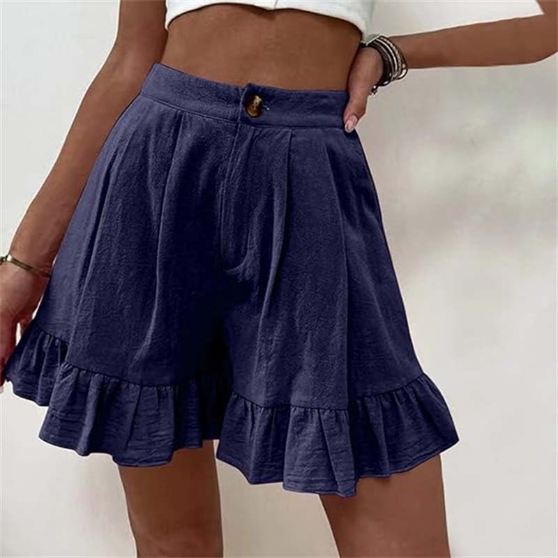 Levoire | Shorts Unis Élégants Décontractés Bleu marine