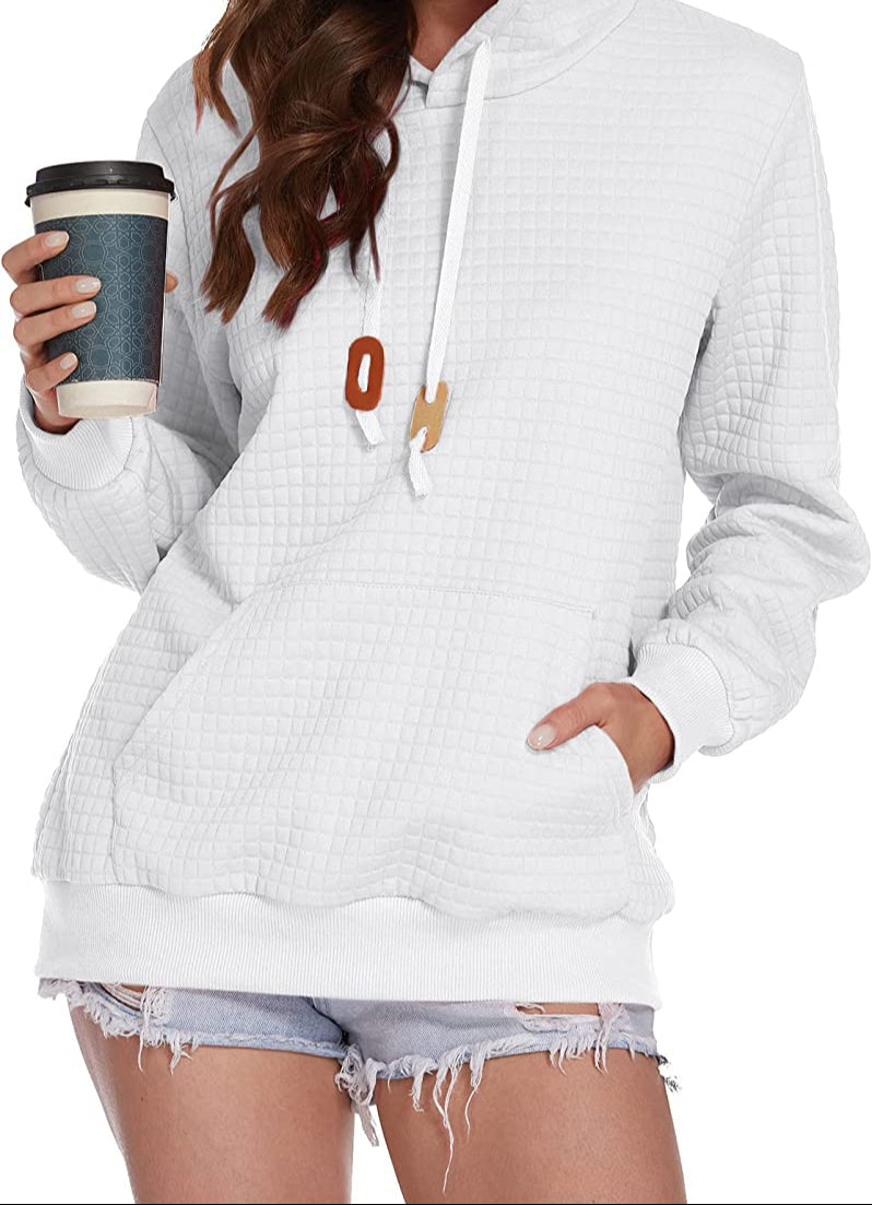Levoire | Sweat À Capuche À Manches Longues Blanc (carré)