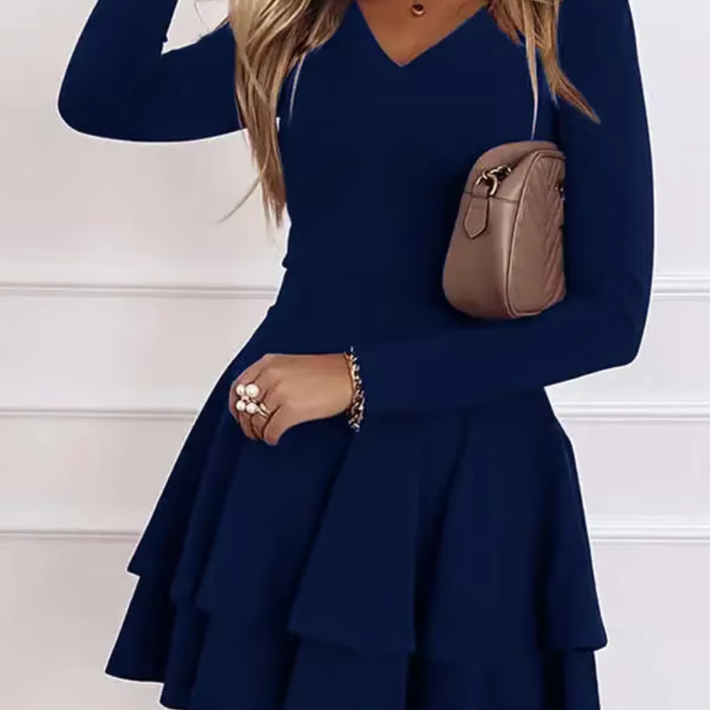Levoire | Robe courte avec volants et manches longues